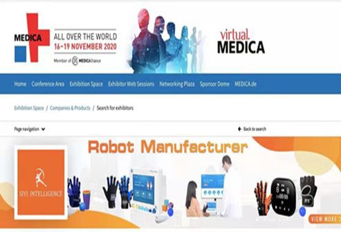 Medica-näyttely Saksa Si Yi käsin toimiva kuntoutusrobotti